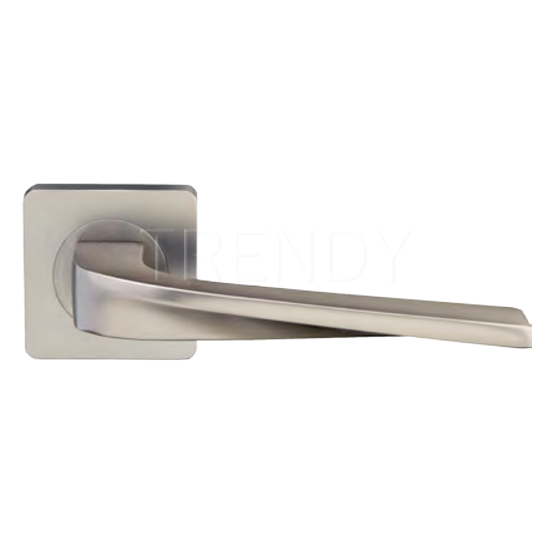 Zinc Alloy Exterior Door Hardware Front Wooden Door Lock Pull Handle on Square Rose (Z6180-ZR09)