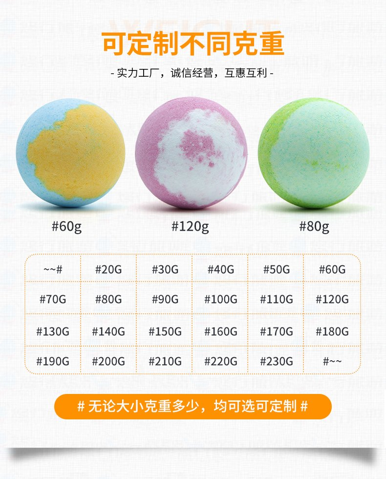 Custom Logo High Quality Bath Salt Ball Gift Set of Bath Bombs