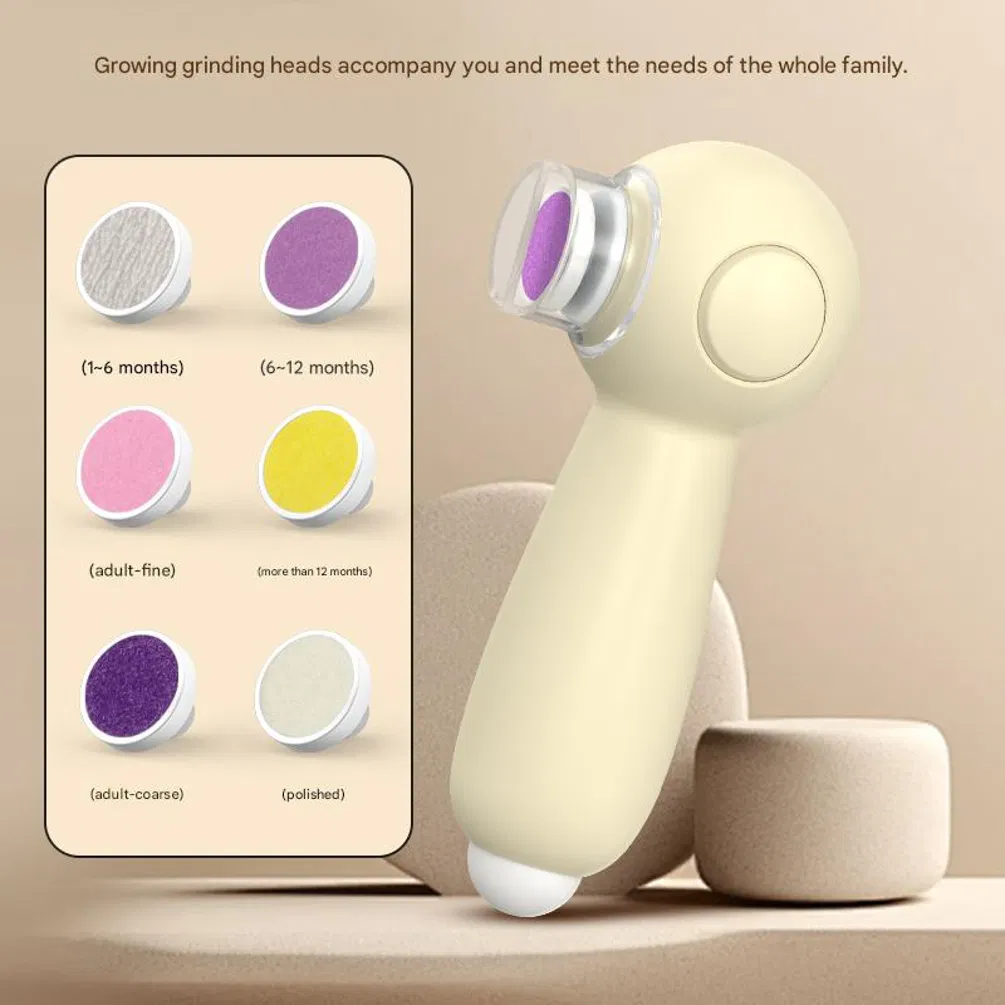 Portable Household Multi-Function Newborn Nail Grinder Rechargeable Electric Baby Nail Trimmer with Nail Clipper