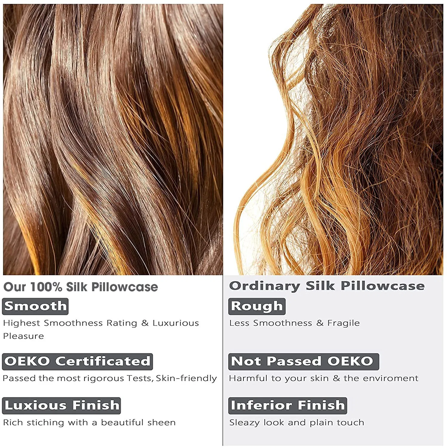 Wholesale Best Selling Luxury 100% Mulberry Silk Pillowcase Set with Eye Mask Silk 6A Grade Gift Set