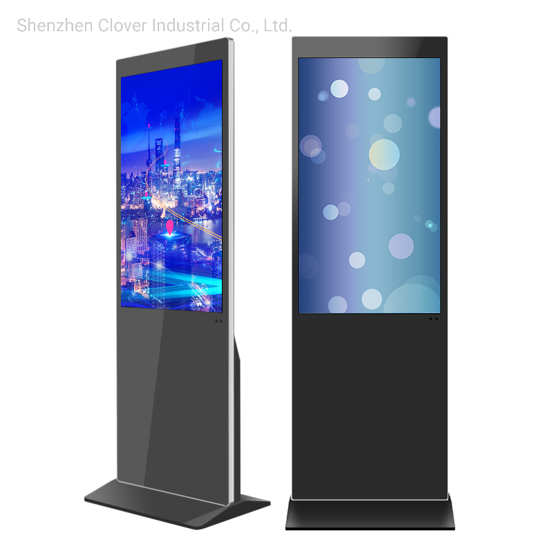 55 Inch Floor Stand Advertising Interactive Screen Display Media Player Box Software Kiosk Digital Signage