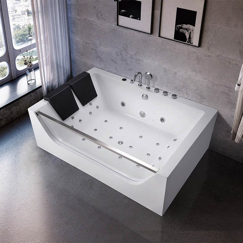 2 Person Luxury Pillow Free Standing Portable Tub Massage Whirlpool Air Outdoor SPA Bathtub