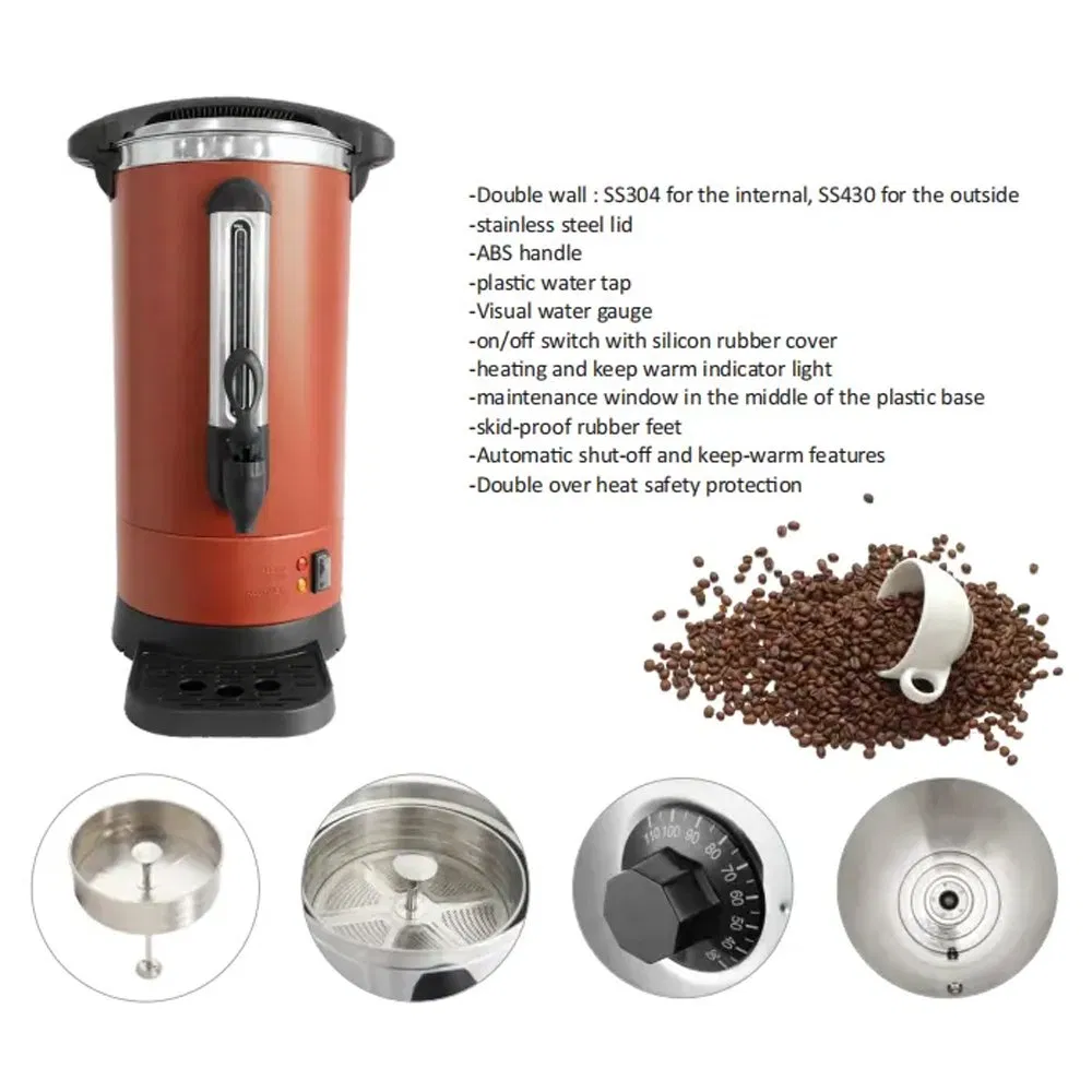 Heavybao Matt Brown 6.8L Stainless Steel Coffee Urn