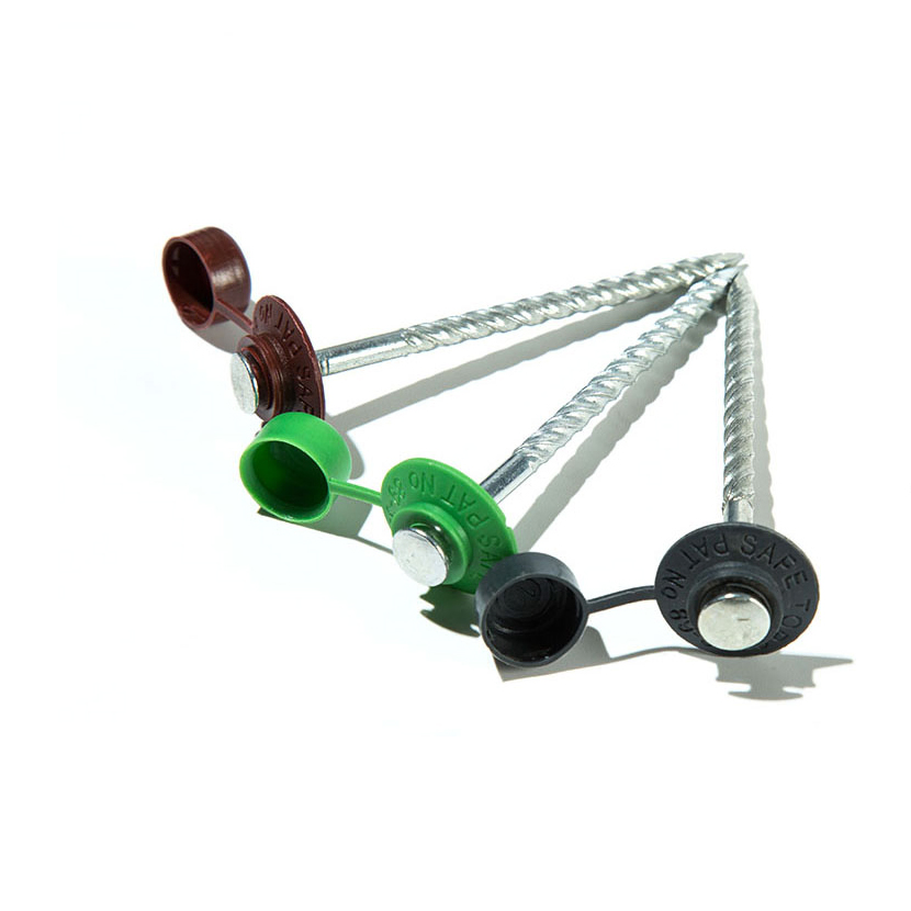 China Wholesale Anti-Rust Iron Nail Wire Nails Screw Nail 1.5-6'' Length Plastic Cap Nail