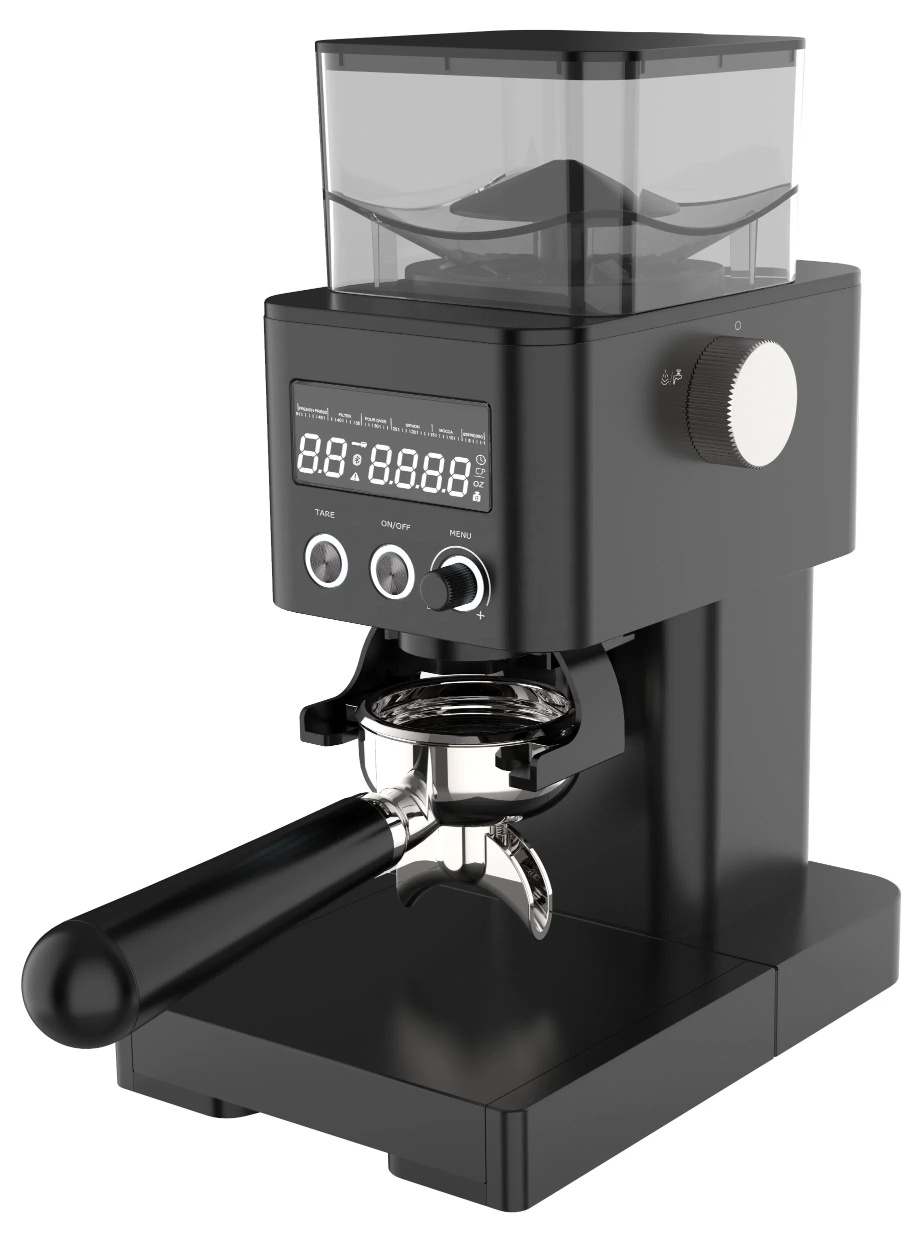 Electric Coffee Grinder with LED Screen & Scale Device, Coffee Grinder, with 31 Precise Settings, for Espresso Drip and French Press, Stainless Steel