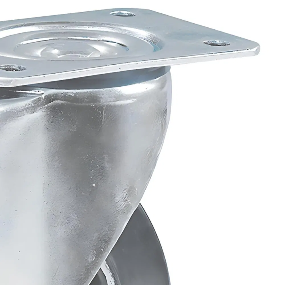 Swivel Rubber Caster Mold on Cast Aluminum W/Double Ball Bearing, a-Q03#