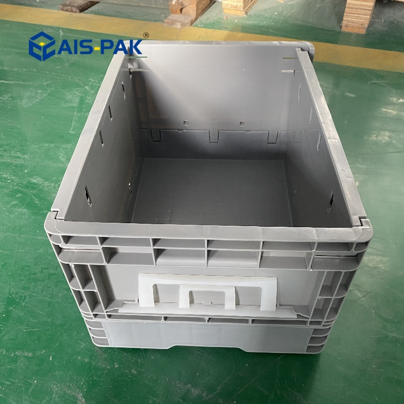 Foldable Plastic Vented Crates Collapsible Storage Turnover Crates for Fruit and Vegetables