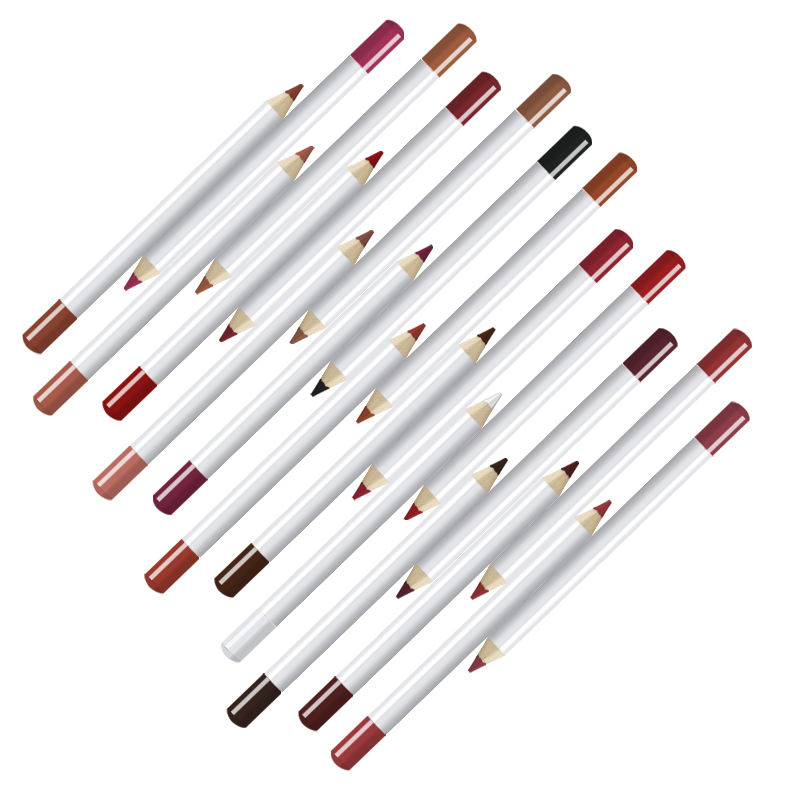 Private Label Matte Natural Waterproof Lip Liner High Pigment Customized Lipliner Pencil