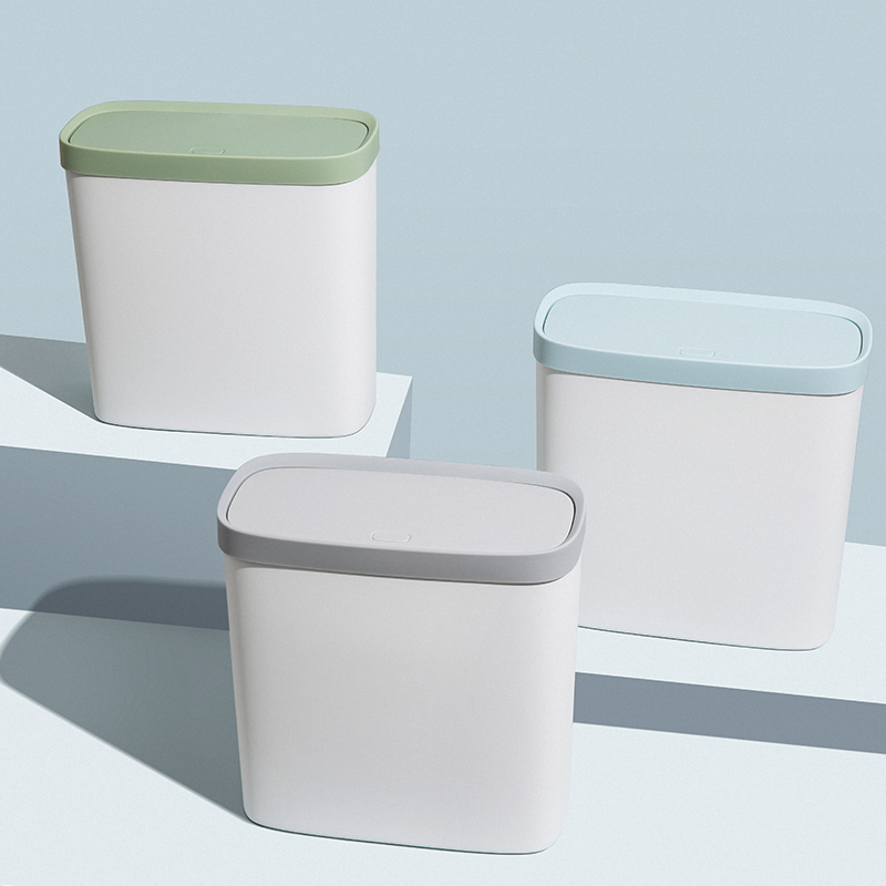 Spring Button Runway Minimalist Waste Bins Slim Trash Can