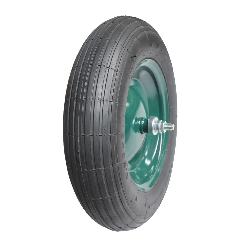 14*3.5-8 Inch Pneumatic Caster Wheel Durable Rubber Steel & Plastic Wheelbarrow Tire Replacement Pneumatic Caster Wheel