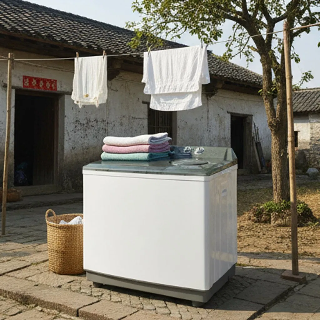 16kg Semi-Automatic Twin Tub Top Loading Washing Machine for Home