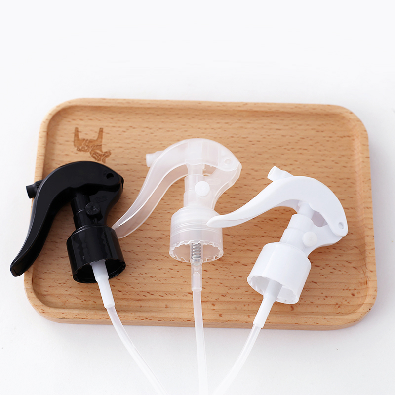Custom 18/410, 20/410, 24/410, 28/410 Black Plastic Sprayer Head Continuous Mist Spray Mini Trigger Sprayer Pump for Alcohol
