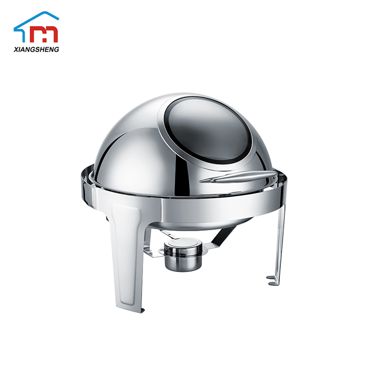 Xiangsheng 6L Round Stainless Steel Chafing Dish Collection with Fuel Stove