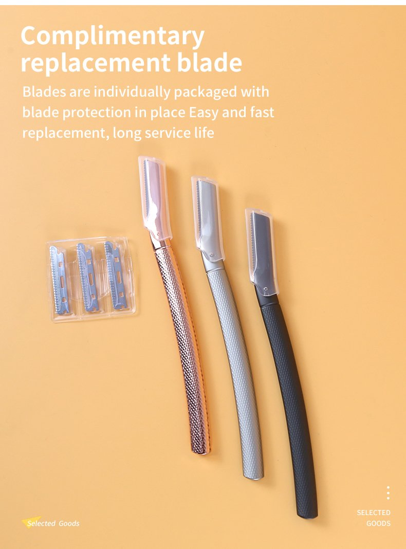 Premium Metal Dermaplane Razor Set with Eyebrow Blades