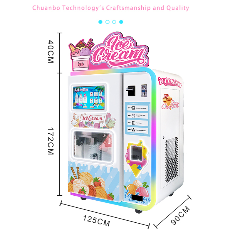 Manufacturer Soft Serve Ice Cream Making Machine Fully Automatic Ice Cream Vending Machine for Amusement Parks/Cinemas