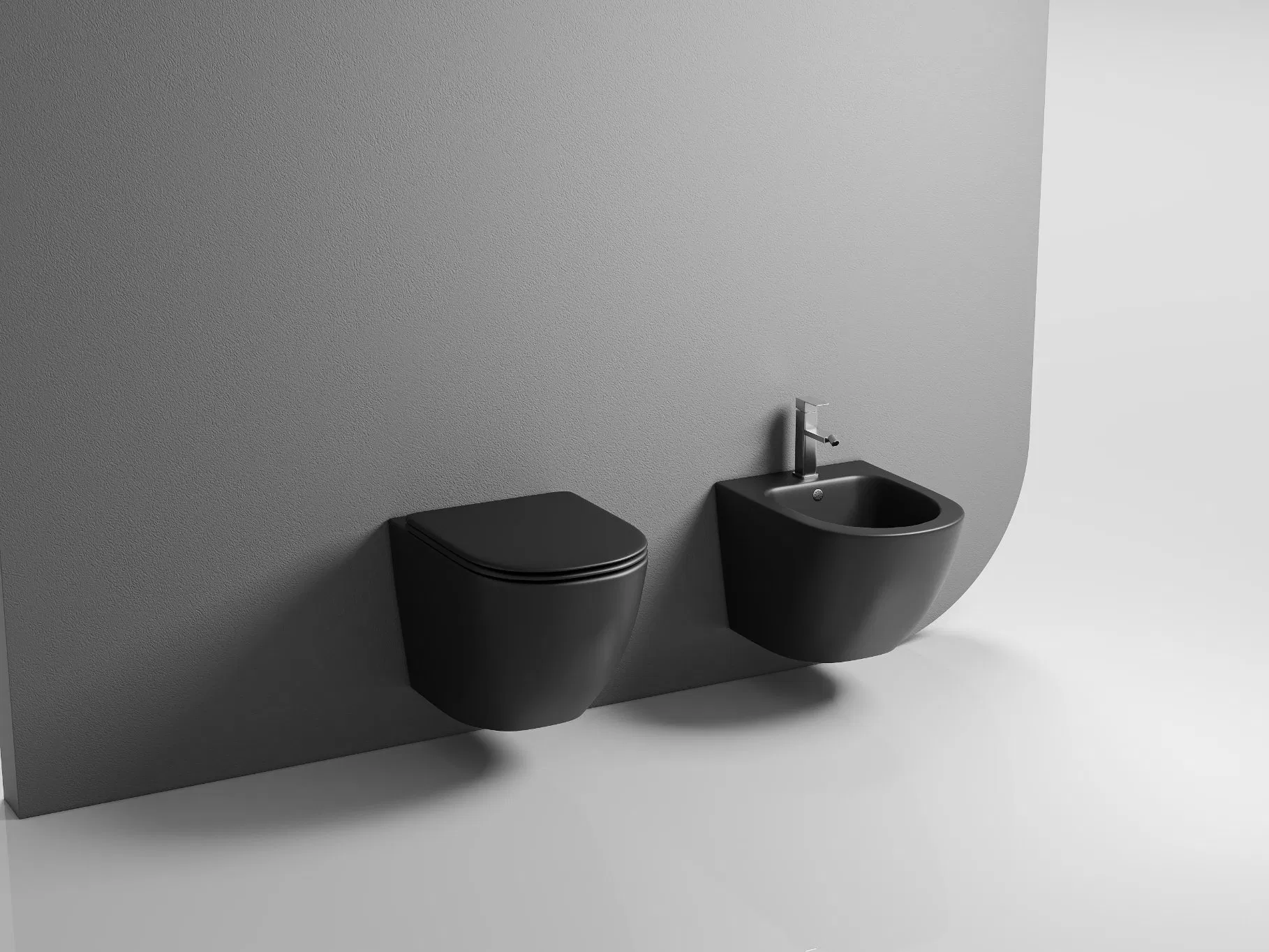 Wholesaler Cheap Design Rimless Wall Hung Wc UF Seat Cover Hot Selling White Color 49cm Wall Mounted Toilet