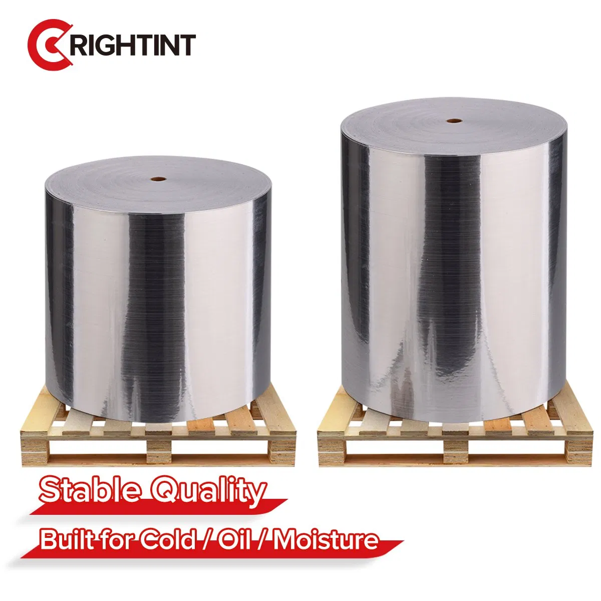 Brushed Silver PET Flexo Printing Label Material for Electronics and Appliance Labels