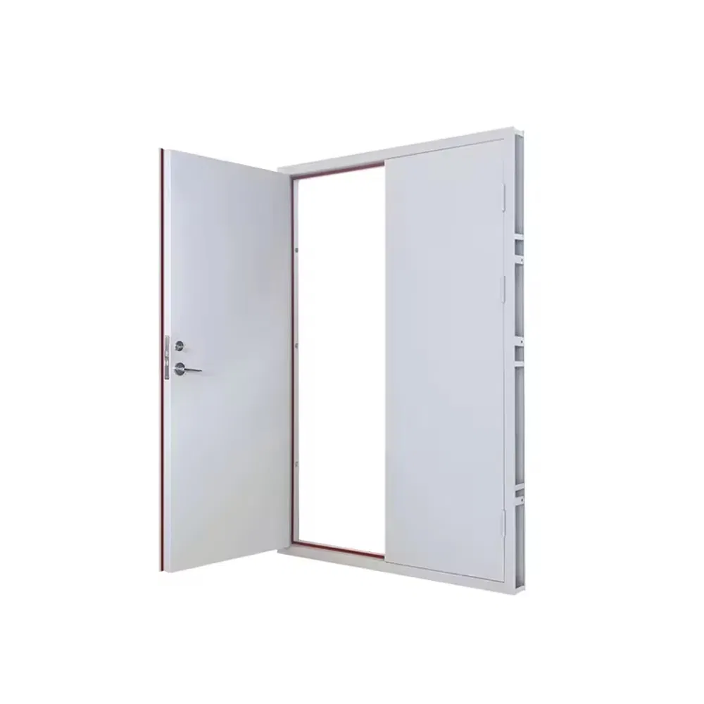 Commercial 1 Hour Fire-Rated Steel Door Heavy Duty Contemporary Design Outdoor Applications Fire-Rated Features