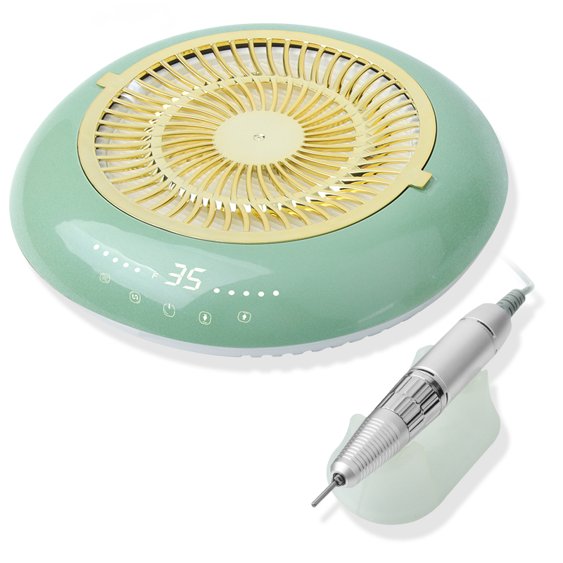 Professional Electric Strong Suction Nail Dust Collecter 60W with Drill Handpiece