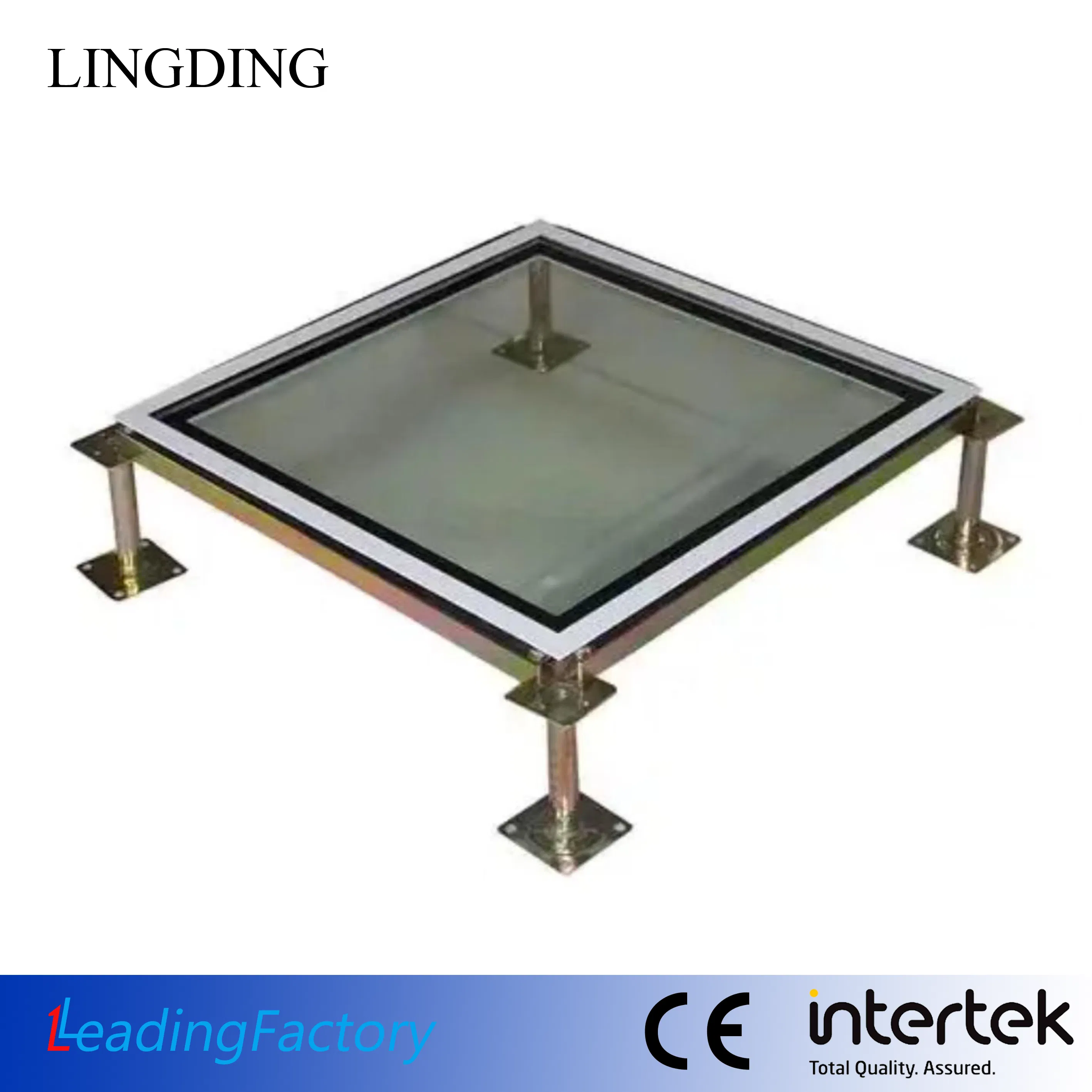Lingding Glass Anti-Static Raised Floor - Strong Decorative Effect for Any Setting Laboratory Exhibition Hall