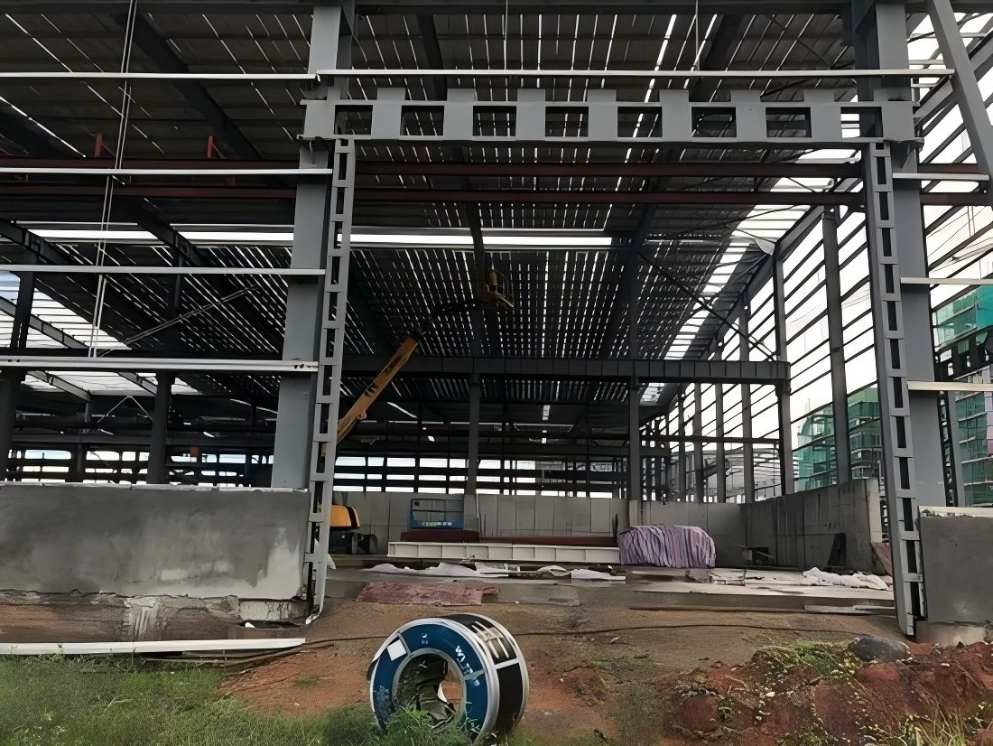 Light Steel Space Frame Warehouse Metal Structure Layout Workshop for Furniture Factory