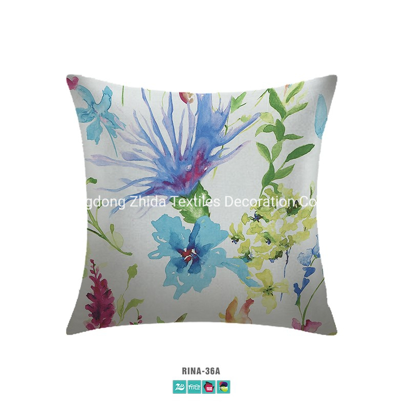 Hotel Bedding Classic Slub Texture Pattern Upholstered Couch Cushion Almofada