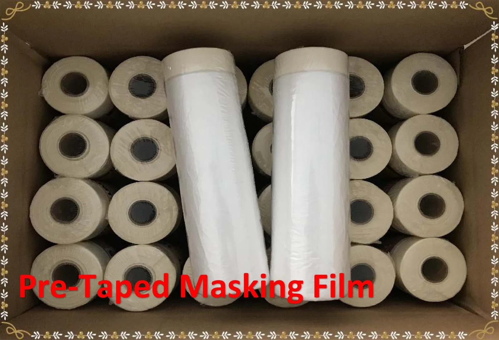 Plastico Con Cinta for Painting/Pre-Taped Masking Film