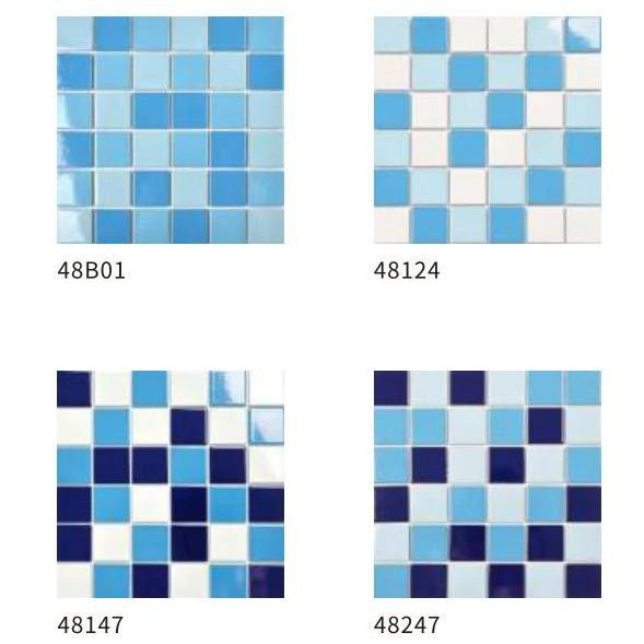 Morden Bathroom Ceramic Tiles Blue Color Pool Tiles Mosaic Swimming Floor Tile Ceramic Porcelain for Bathroom Outdoor Pool