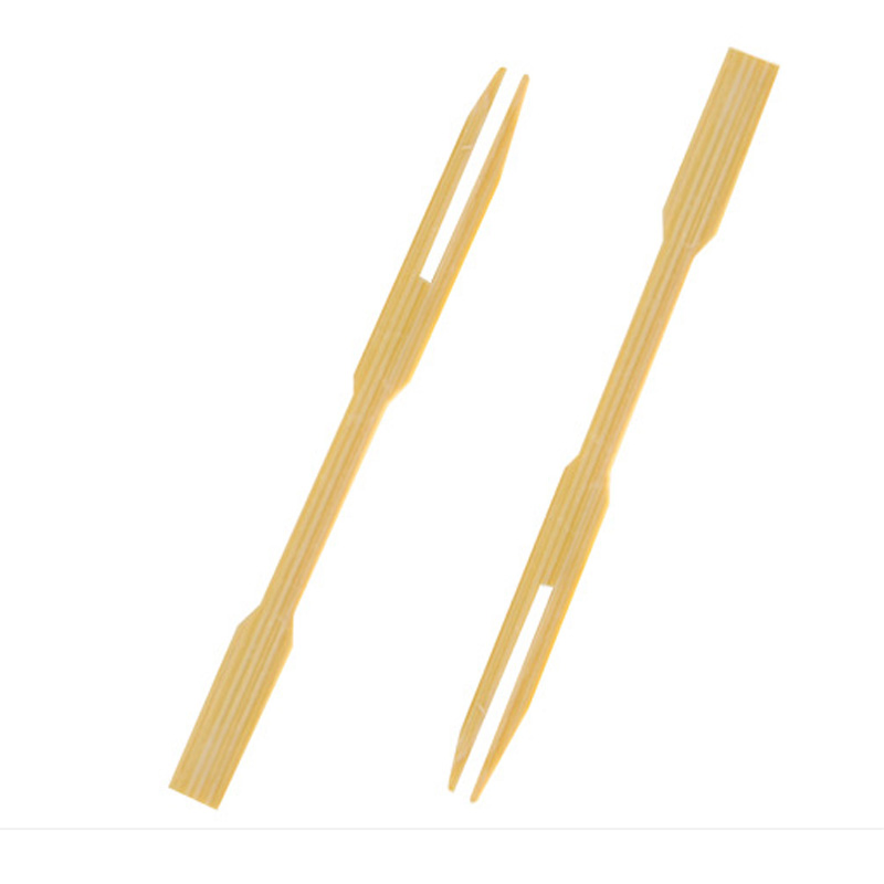 Biodegradable Disposable Bamboo Cutlery Fruit 90mm Mini Fork