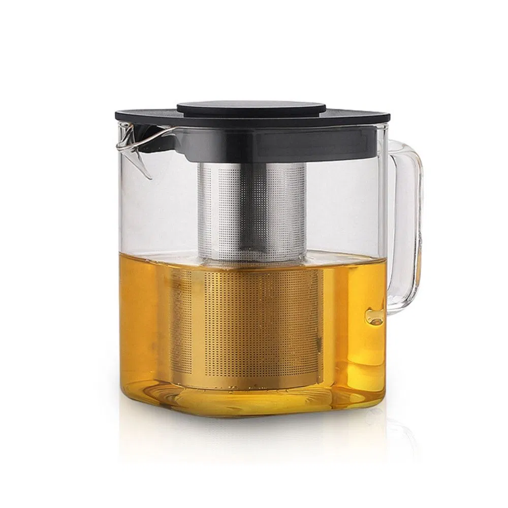 Heat Resistant Square Glass Teapot with Tea Infuser Puer Wbb27310