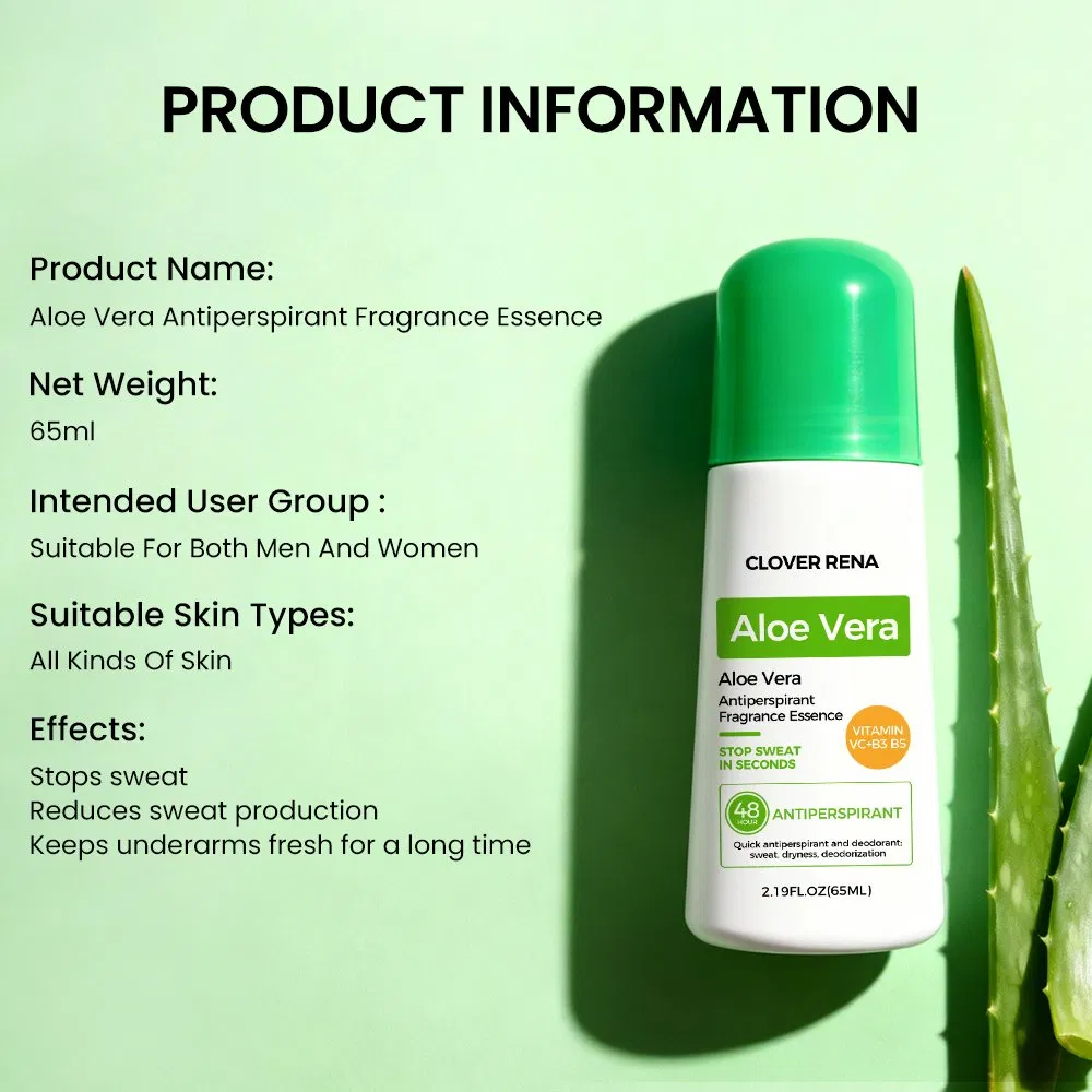 Aluminum Free Rose Aloe Vera Herbal Deodorant Body Spray Body Mist Fragrance Roll on Antiperspirant Deodorant