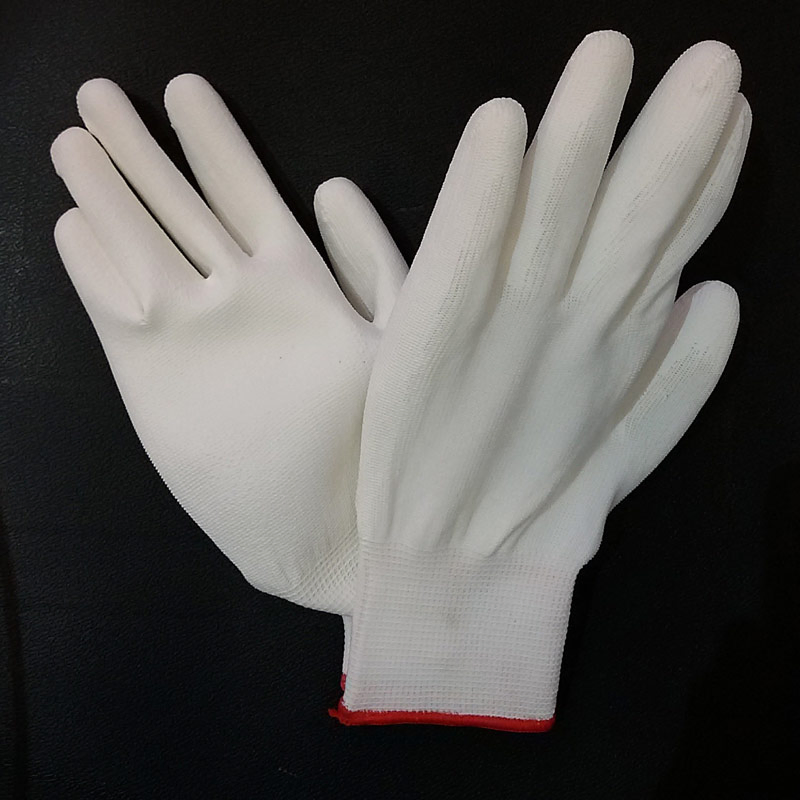Grey PU Palm Coated Safety Work Gloves