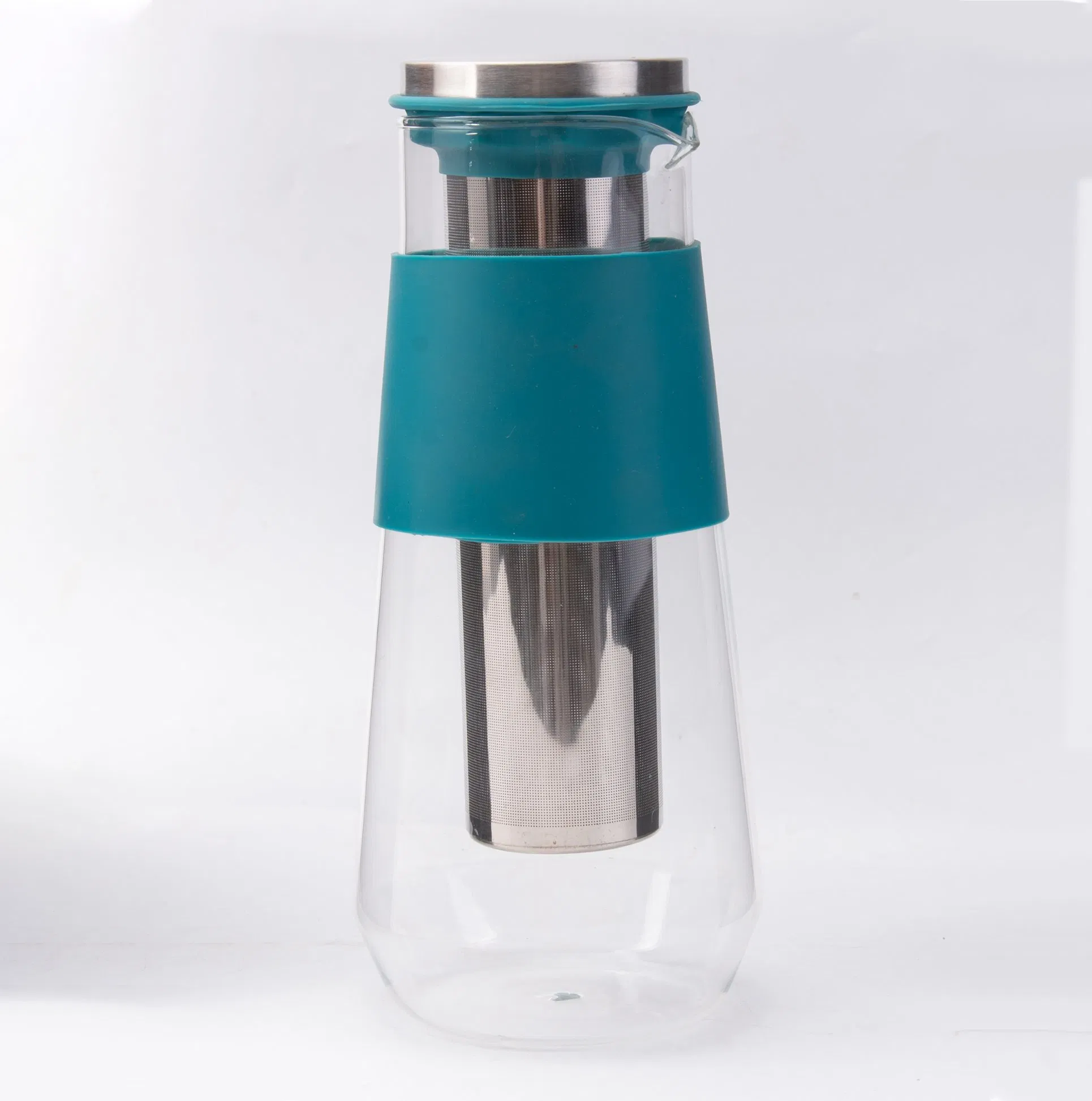 1L Glass Cold Brew Coffee Maker with Stainless Steel Mesh Filter and Lid