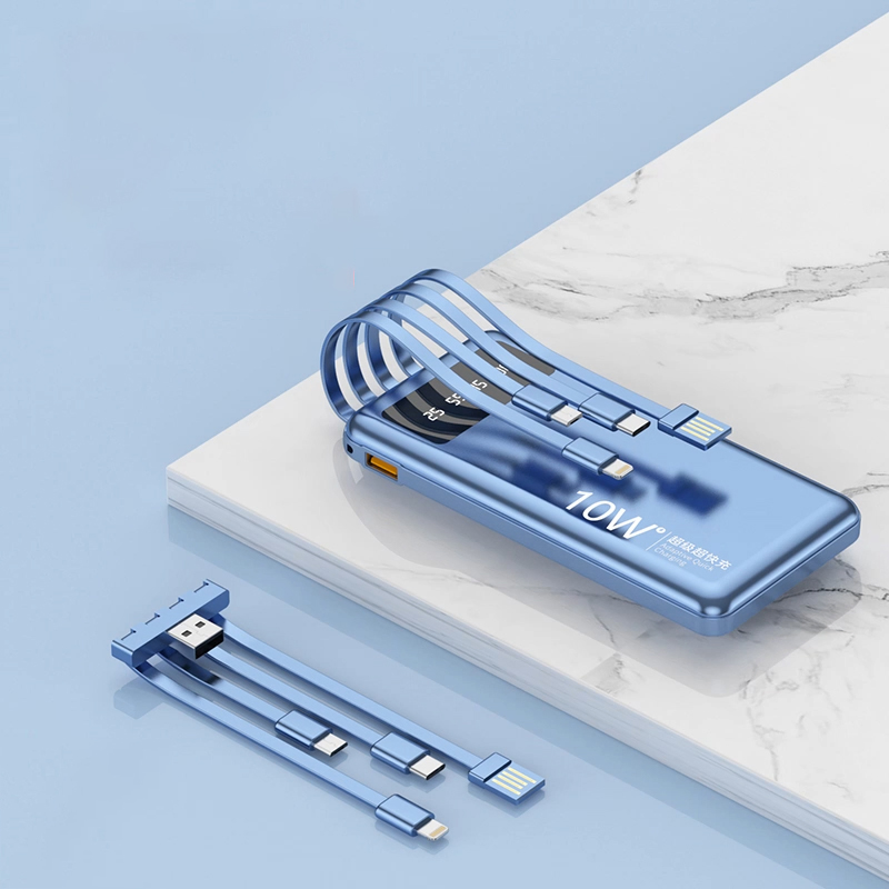 3 in 1 Detachable Cable 10000mAh Power Bank with Display