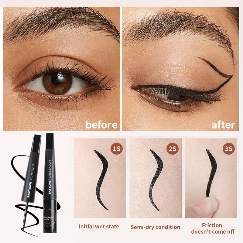 3 Seconds Quick-Dry Forming and Anti-Halo Waterproof Eyeliner Cosmetics for Long-Lasting Makeup