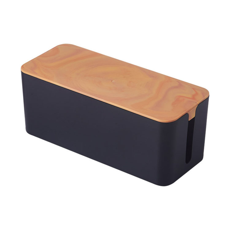 Wholesale Hot Sale Cable Organizer Management Bamboo Lid Plastic Storage Bins & Boxes
