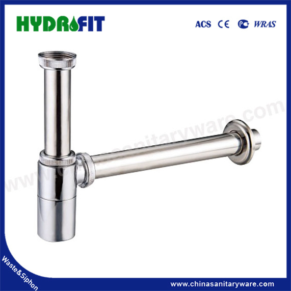 Factory Bathroom Wash Basin Stainless Steel Brass 1 1/2" 1 1/4" Wash Basin P Trap Waste Pipe Shower Siphon (FP0012)