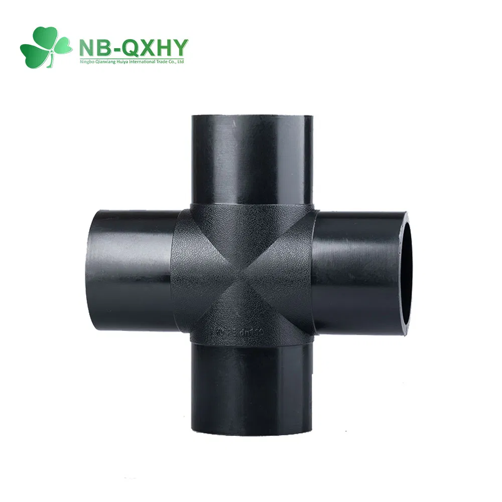 SDR11 Buttfusion HDPE Pipe Fitting Four Way Tee Cross Tee