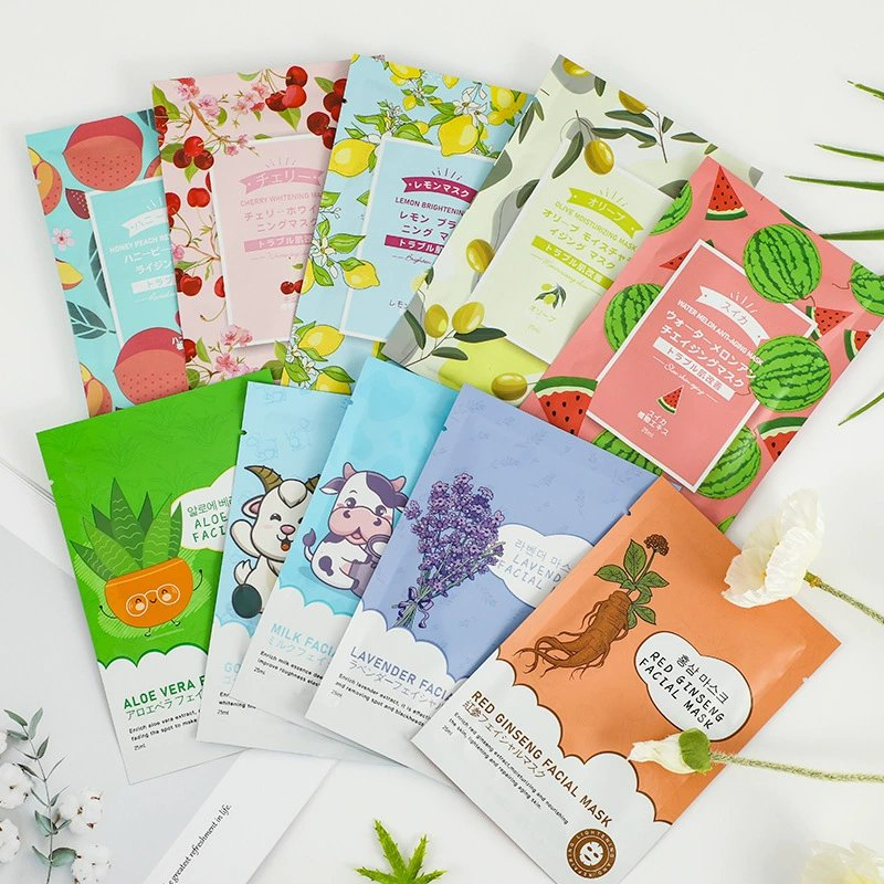 Beauty Fruit Face Masks Facial Mask Paper Sheet Korean Skin Care Moisturizing Aloe Vera Face Mask