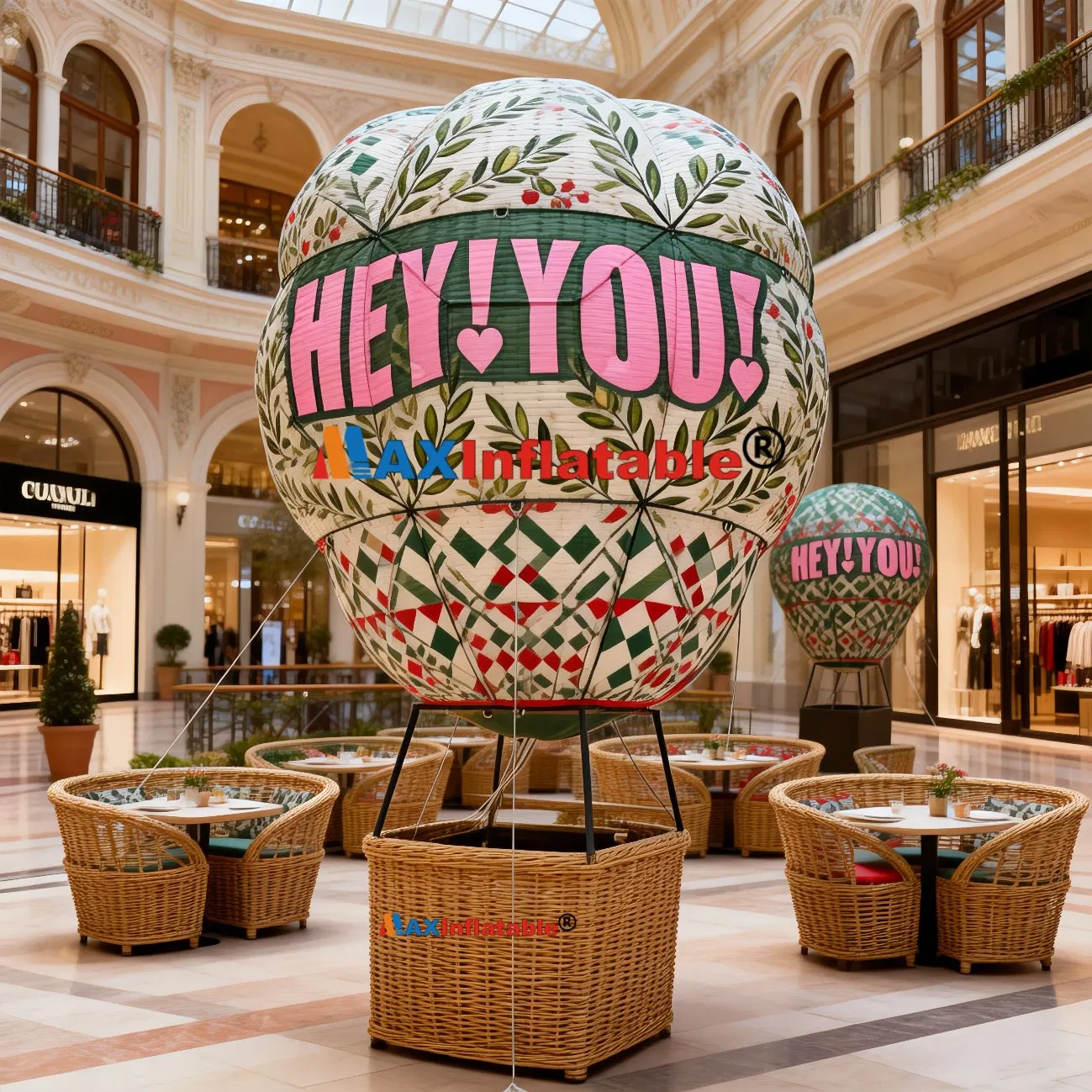 The Hot Air Balloon-Themed Restaurant Offers Customizable Hot Air Balloons in Various Styles