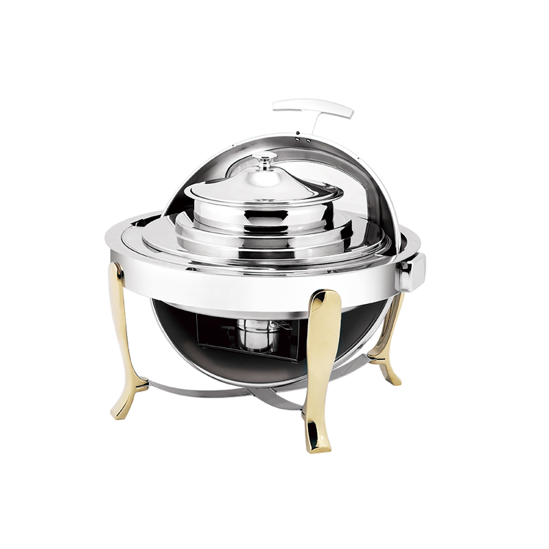 Stainless Steel Saucepan Stove Dripless Round Soup Station Giltlegs