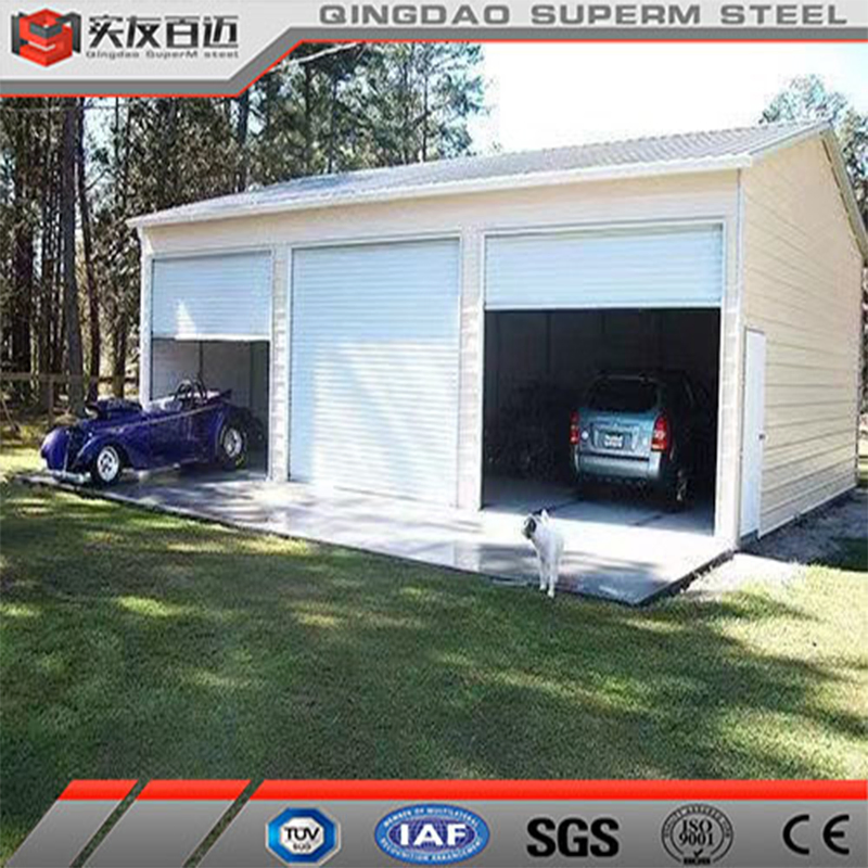 Steel Construction Building Prefabricated Steel Structure Car Storage Shelter Prefab Car Garage Carport