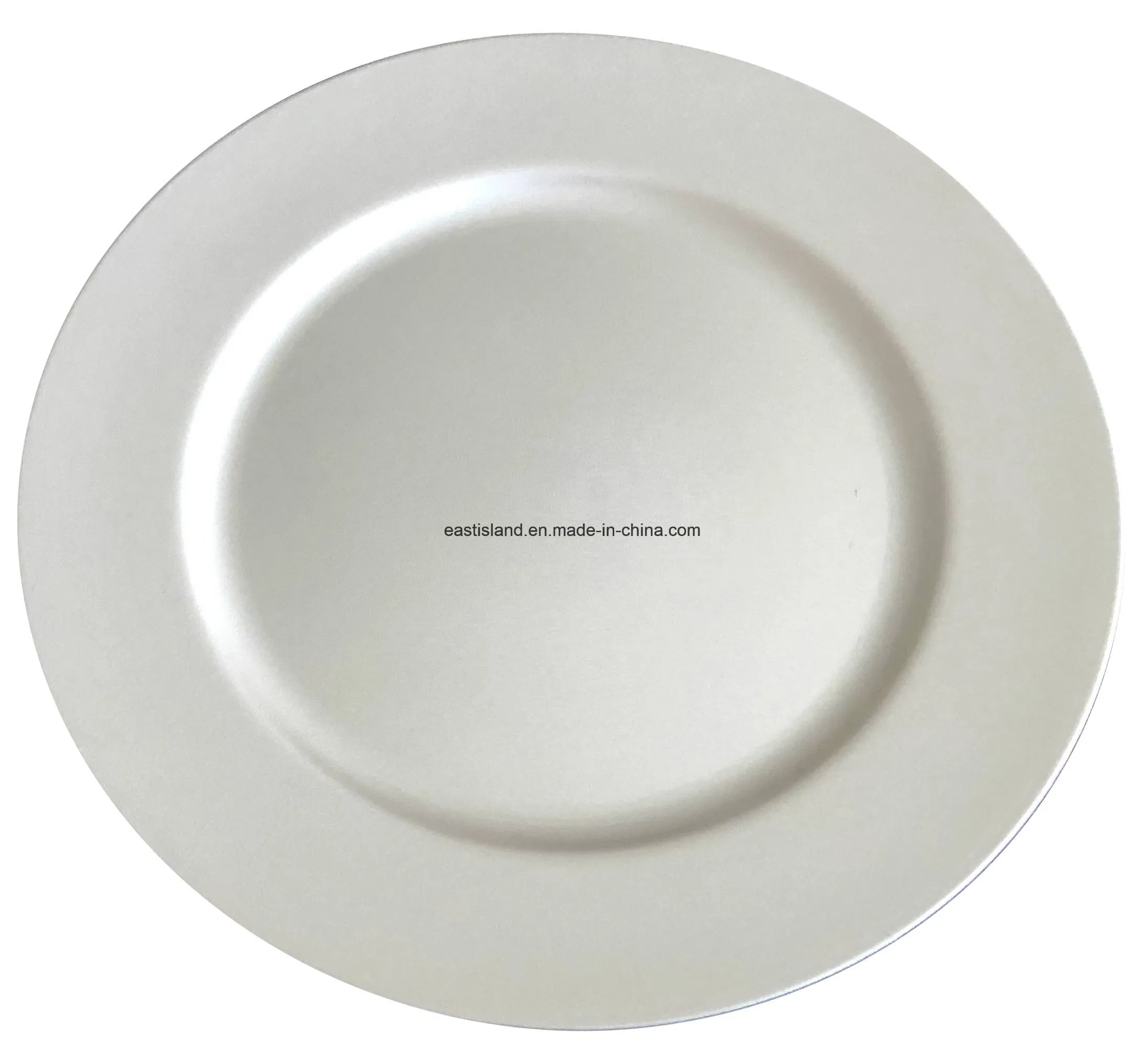 Promotion Gift Banquet Wedding Holiday Silver Decorative Charger Plate