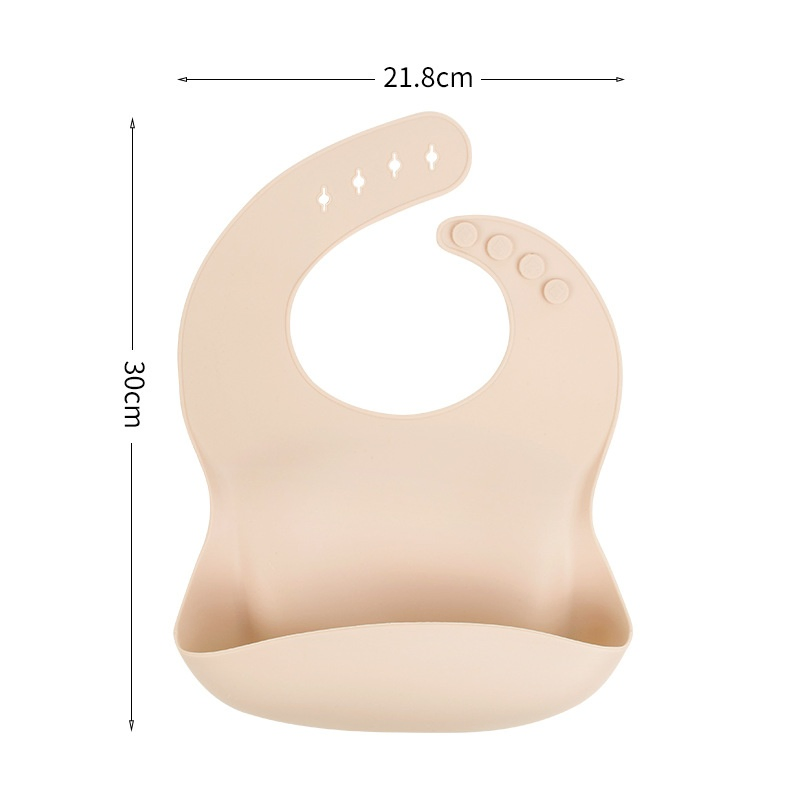 Customzie Logo/Pattern Reusable Waterproof Silicone Feeding Cute Baby Bibs
