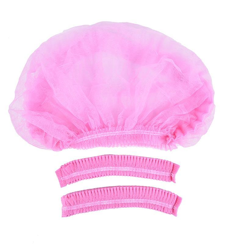 21 Inch Disposable Hair Net Non-Woven Anti Dust Stripe Cap