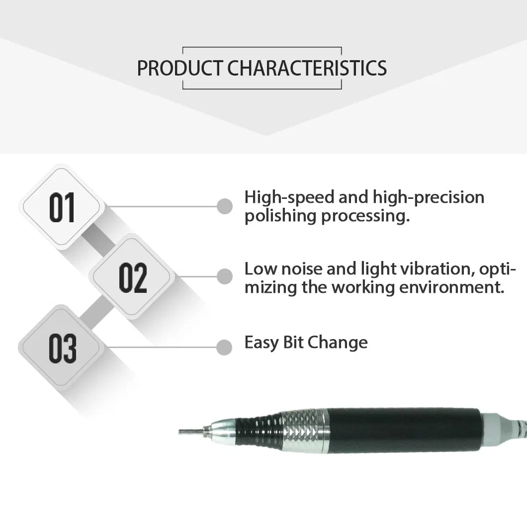 Brushed Electric 30000rpm Stainless Steel Kp-60 Handpiece Passport Nail Drill for Salon