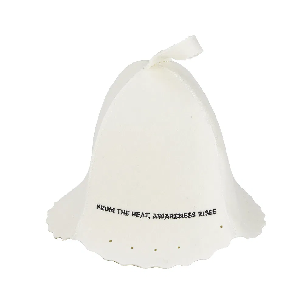 Sauna Hat Wool Banya Hat for Women Men White Sauna Cap Sauna Accessories Protect Your Head From Heat