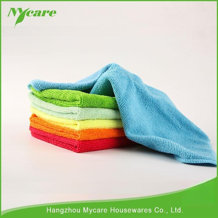 260GSM 30X30cm Red Yellow Blue Green Microfiber Cleaning Cloth for Household Car Care