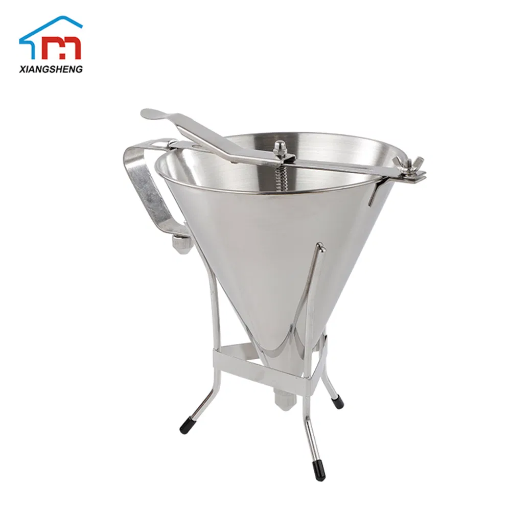 Xiangsheng Kitchenware Stainless Steel Confectionery Piston Funnel Oil Fluid Funnel