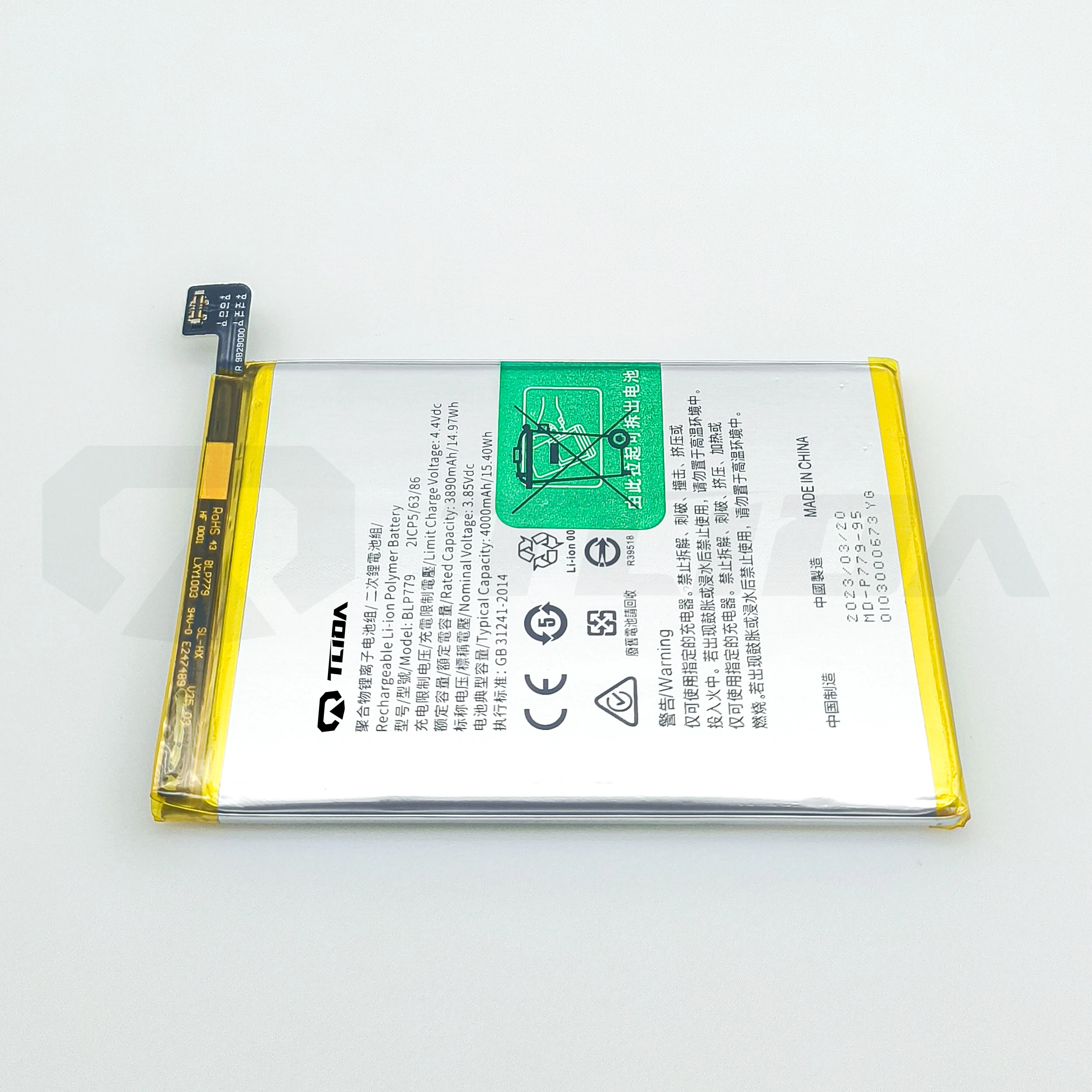 Tlida Factory Direct Sale Cell Phone Battery Replacement for Oppo A92s/A93/F17PRO/Reno4z/Reno4lite/Blp779 Battery